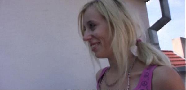  Older man lures blonde girl suck and ride his big cock